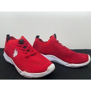 U.S. Polo Assn. Womens Red Mesh Athletic Sneakers Size 8M